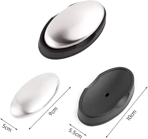 CTDMJ Stainless Steel Soap with Stand - 2PCS Odor Removing Soap Bar for Kitchen — view 5