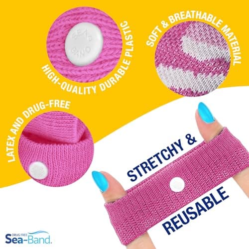 Sea-Band Pink Kids Travel & Motion Sickness Acupressure Wristband, 1 Pair — view 6