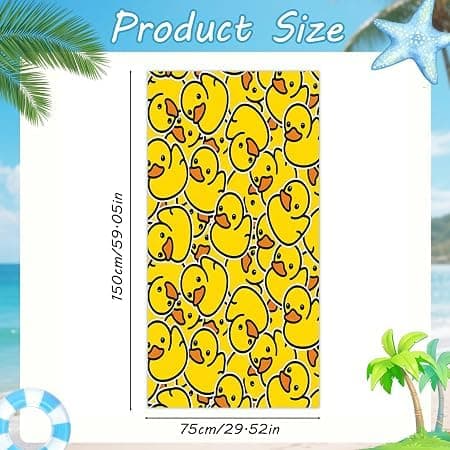 Duck Beach Towel Quick Dry Microfiber Bath Swimming Towels for boys — view 2