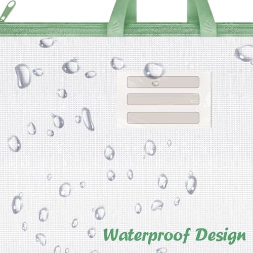 A3 Art Folder Carry Case, 4PCS Clear Plastic Wallets Zip (4 Colors) — view 3