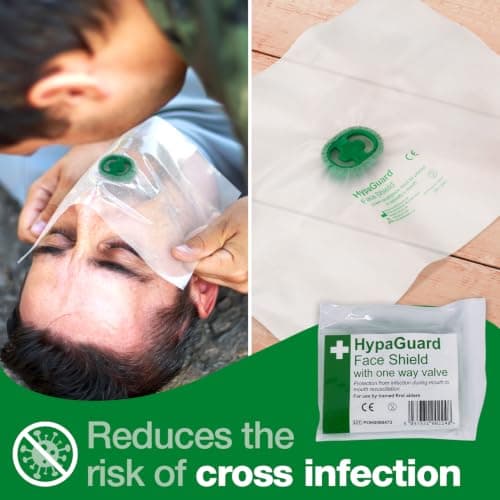 Safety First Aid Group HypaGuard Face Shields for CPR Resuscitation, Pack of 20 One-Way Valve Masks — view 4