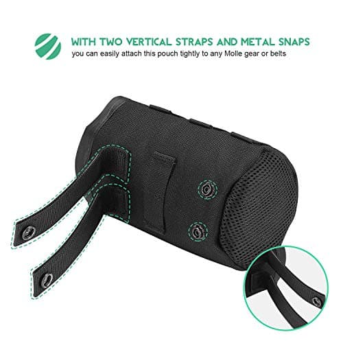 ProCase Tactical Water Bottle Pouch, Military Molle Bottle Holder with Top Drawstring Mesh Bottom, Portable Water Container Pouch Bag Hydration Carrier, for Father's Day –Black — view 4