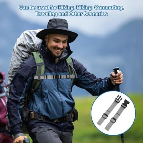2 Pair Adjustable Backpack Chest Strap 39 x 2.5 cm Backpack Sternum Strap — view 6