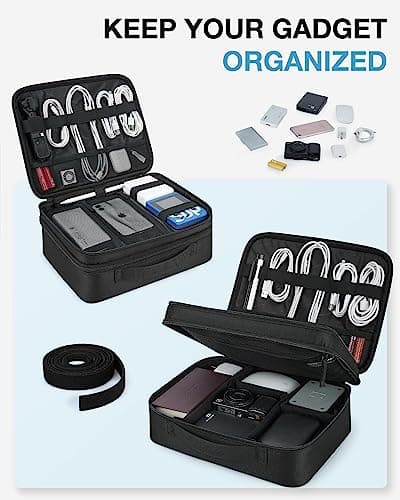 bagsmart XL 2-Layer Electronics Cable Organiser Travel Tech Accessories Bag — view 3