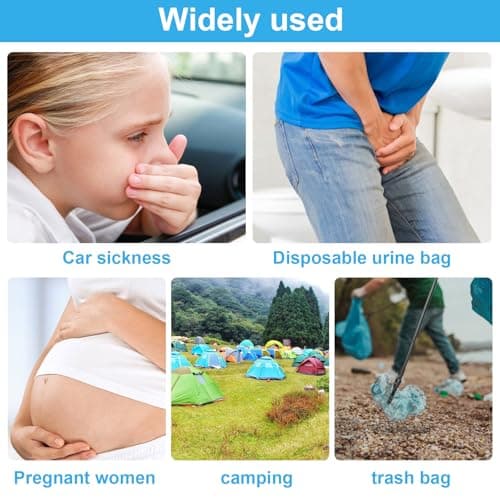 XUIIOSOOKP 30 Pieces Sick Bags for Car Travel 1000ML High Density Leakproof — view 4