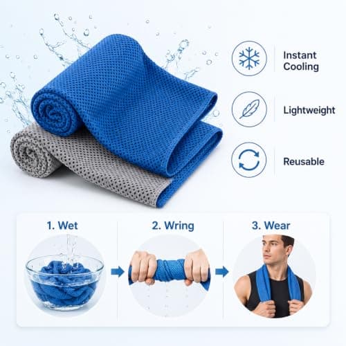 MAR Cooling Towel – Instant Cool Ice Towel for Gym, Sports & Hot Weather — view 3