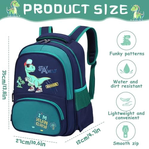 Auirshiky Mini Dinosaur Kids Backpack, Toddler Backpack Kindergarten Canvas Daypack for Boy Girl Cartoon Coin Purse Backpack Holiday Travel Bookbag Outdoor Daypack for 3-6 Year Old — view 2