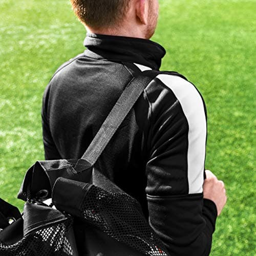 FORZA Premier Ball Carry Bag | Drawstring Football, Basketball, Netball & Volleyball Mesh Bag | 5 Colours - Heavy Duty Equipment Holdall | 12 Ball Capacity - New and Improved Design 2026 (Yellow) — view 6