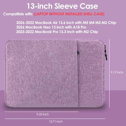 ProElife 13-Inch Laptop Sleeve for MacBook Air 13.6 M5/M4 & MacBook Neo — view 2