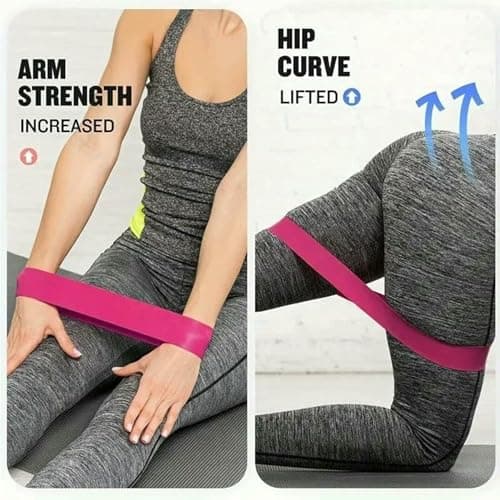 Resistance Bands, 5 Pcs Rubber Exercise Bands,5 Resistance Levels — view 3