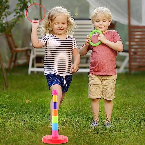 WOFEU Ring Toss Game for Kids Garden Games — view 4