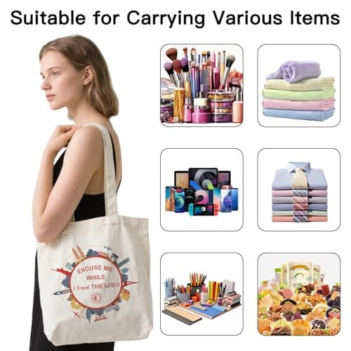 Travel Gifts for Women Canvas Bag Totebag Hiking Gifts for Someone Going Travelling Gifts for Travellers Gifts for Walkers and Hikers Travelling Gifts for Her Gifts for Travel Gift Ideas for Men — view 5