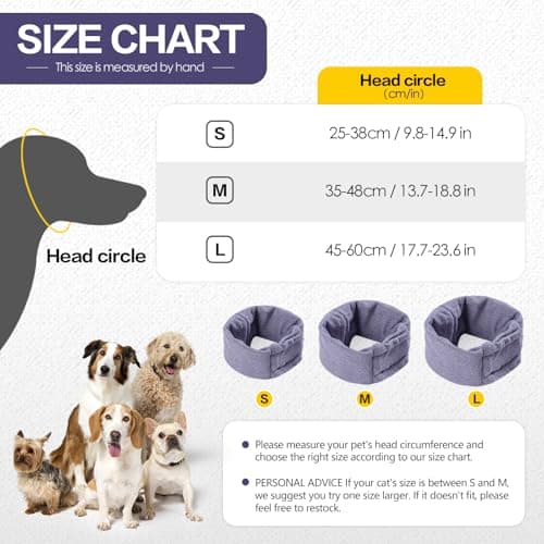 Anlitent Original Calming Dog Ear Headband,Head Ear Cover Protective Puppy Neck and Ears Warmer, Dog Ear Muffs & No Shake Ear Wrap for Comfort for Thunder Winter Firework Noise Bathing (Purple, Small) — view 6