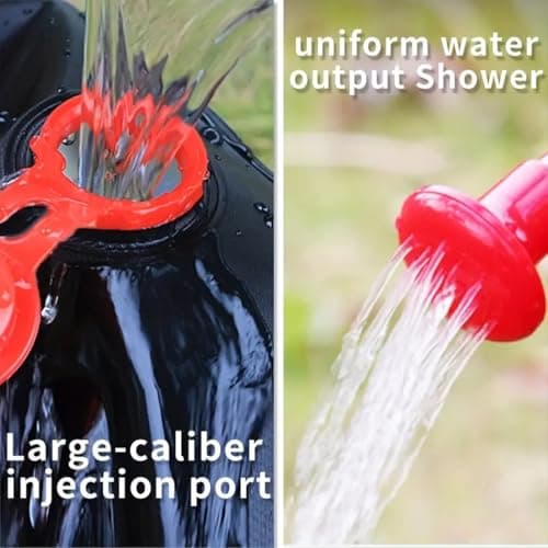 FiTspi 5 Gallons/20L Solar Shower Bag, Portable Camping Hot Water Bath Bags with Removable Hose and on-Off Switchable Shower Head for Camping Beach Swimming Outdoor Traveling — view 4