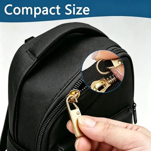 WADUBI Metal Zipper Pull Replacement, 10 Pack Zip Pulls for Suitcase, Handbag, Backpack, Coat, Zip Repair Kit, Gold — view 3