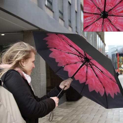 Aolso Travel Umbrella - Windproof Automatic, 8 Ribs Compact Folding, Auto Open/Close, Portable for Men & Women — view 5