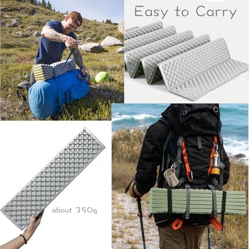 Foldable Camping Mat, Closed Cell Foam Sleeping Mats in Tent, Aluminium Film Insulation Ground Mats for Backpacking, Reflective Mat — view 4