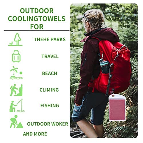 XJSGS Cooling Towels for Neck and Face,Microfiber Cooling Sports Gym Towel for,Gym, Yoga,Pilates Travel Camping & More (6 Packs) — view 4