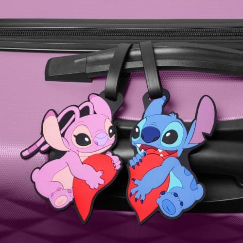 Disney Lilo and Stitch Blue, Pink and Red 2 Piece Luggage Tag Set — view 6