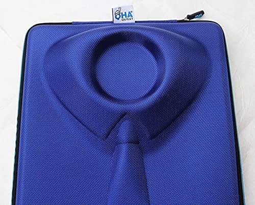 QHA Shirt Carrier Case for Travel, Rigid Crease-Free Shirt Folder with Folding Pad Insert & Zip Closure, Business Travel Organiser for Shirts & Ties, Unisex (Q95) Blue — view 5