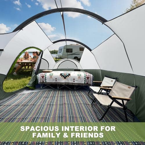 CAMPROS CP 8 Person Camping Tent, Room Divider, Rainfly, Weather Resistant — view 3