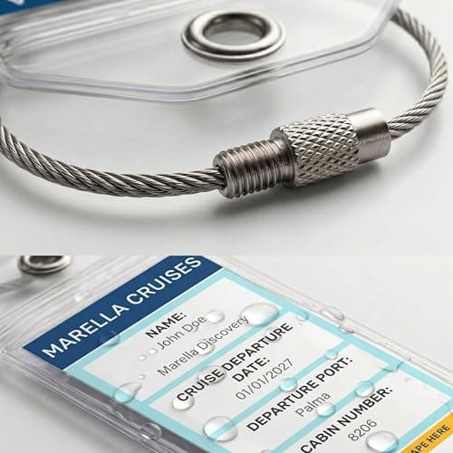 Marella Tui Cruise Luggage Tag Holders, Clear Plastic Tag Holders, 4 Pack — view 4