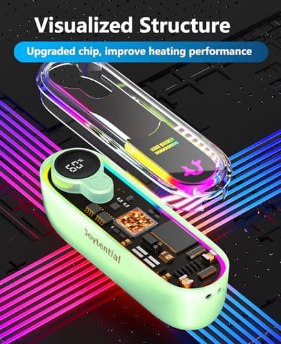 Joytential Magnetic Hand Warmers Rechargeable, 2 in 1 Electric Handwarmer, Portable USB Hand Warmers, 4 Heat Settings, Handwarmers Gifts for Gaming Outdoor Travel Camping, Green — view 5