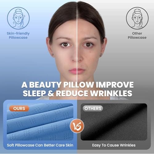 A-Pce Memory Foam Side Sleeper Pillow,Orthopedic Ergonomic Neck Pillow,Blue — view 4
