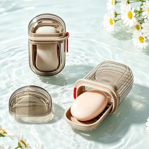 2 Pcs Travel Soap Case, Box & Dish - Waterproof Leakproof with Lid for Bathroom Camping Outdoor Use — view 6