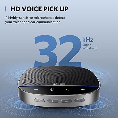 Anker PowerConf S500 Speakerphone with Zoom Rooms and Google Meet Certifications, USB-C Conference Speaker, Bluetooth Speakerphone for Conference Room, Conference Microphone with Premium Voice Pickup — view 3