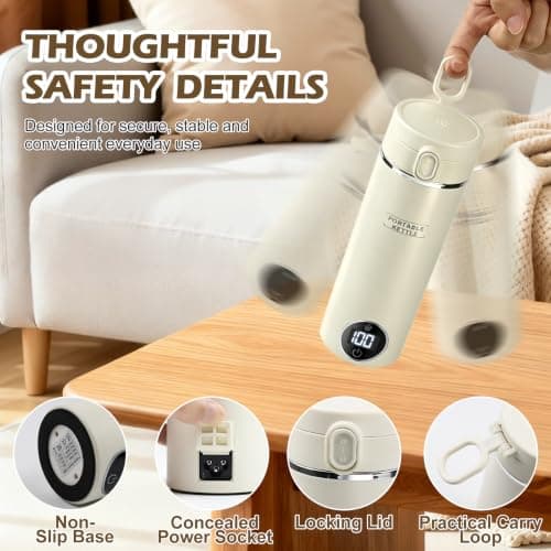Mini Travel Kettle 500ml, Portable Electric Kettle for Hotel and Holiday — view 5