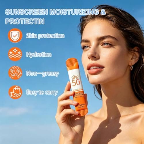 20 Pack Sunscreen SPF 50+, Mini Sun Cream for Face & Body, Travel Size Sunscreen Without White Cast, for Face & Body, Waterproof, Lightweight UV Protection for Daily Use, 8g per piecec — view 3