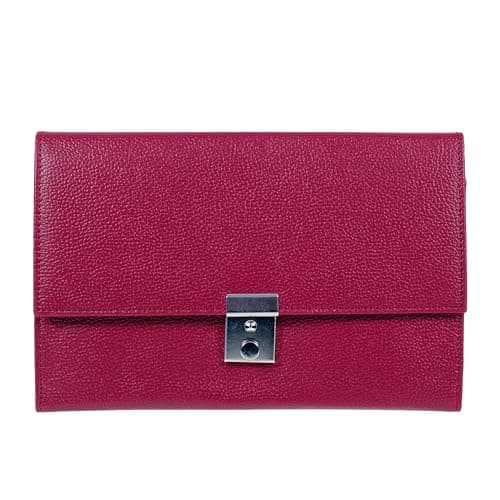 AR BRAND EST. 2021 Travel Document Wallet Organiser with Lock for Passport (Burgundy)