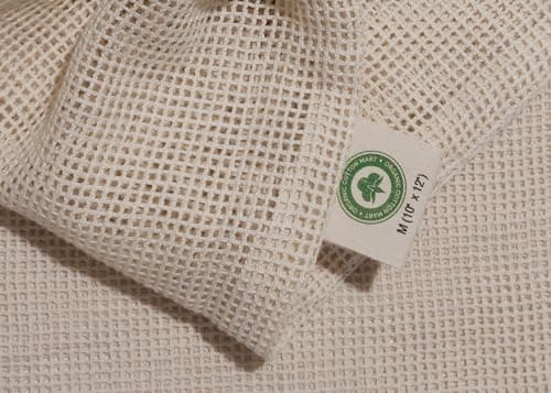 Cotton Mesh Laundry Bags - 3 Pack Large Bags for Washing Machine – Easy Drawstring Closure, Microplastic-free and Sustainable Laundry Bags for Underwear and Bra — view 5
