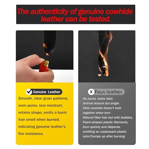 POKSRI Genuine Leather Lumbar Support Pillow,Snug Waist-Fitting Design,Memory Foam Filling,Real Cowhide,Fits Car,Office Chair & Recliner,Enhances Lumbar Alignment, Portable,15.5''L x 8.7''H — view 3