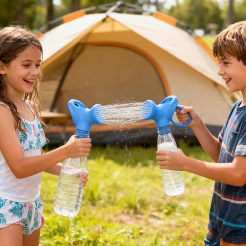 Bottle Shower Head - Handheld Sprayer Nozzle, Camping Water Top Showers, Travel Outdoor System | Outdoor Shower Spray Device, Portable Water Bottle Attachment, For Sports Beach Gardening Travel — view 4