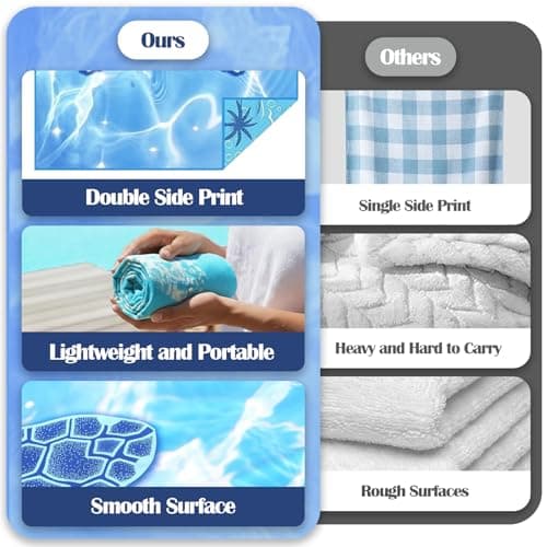 Hyhuiyin 2 Pack Microfibre Beach Towels, 180×90 cm Extra Large Quick Dry Beach Towel with Double Side Print Reusable Soft Towels for Audlts Sand Free Lightweight Towels for Pool, Gym, Camping & Travel — view 6