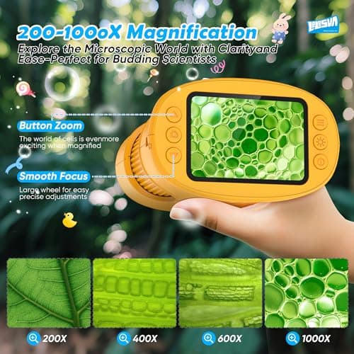 4K Kids' Microscopes, Portable Mini Pocket 1000X Handheld Microscope — view 2