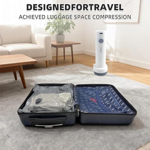 Cordless Electric Vacuum Pump for Vacuum Storage Bags Travel Air Pump，Portable USB Pump for Vacuum Seal Bags – Ideal for Bedding/Clothes（Storage Bags Not Included） — view 4