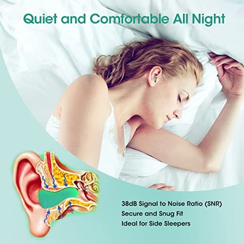 Ultra Soft Foam Earplugs, Noise Cancelling Earplugs for Sleeping, 38dB Highest SNR, One Size Fits virtually Every Wearer for Studying, Travel, Motorcycle, Loud Noise etc 60 Pair- Mint Green — view 4