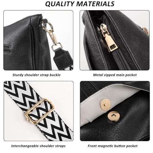 TANTOMI Crossbody Bags for Women Vegan Leather Travel Crossbody Purse — view 4