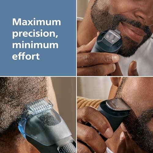 Philips Beard Trimmer 5000 Series - Self-Sharpening Metal Blades, 40 Lock-in Settings, BeardSense Technology, Hair Collector, 100% Waterproof, Travel Pouch, Model BT5765/15 — view 2