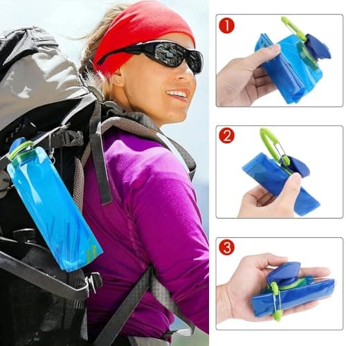 Foldable Water Bottle, 700ml Fully Collapsible Stock Bottle Pack of 4 — view 4