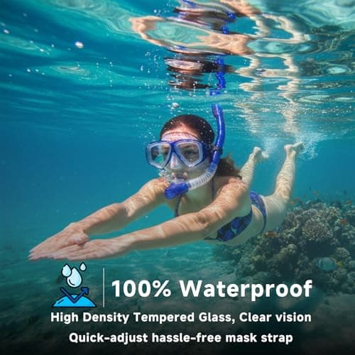 EnzoDate Optical Diving Gear Kit Myopia Snorkel Set, Different Strength for Each Eye, Nearsighted Dry Top Scuba Mask — view 6