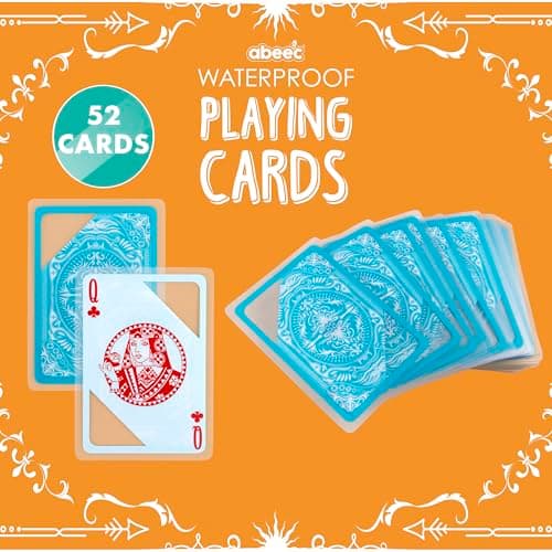 abeec Waterproof Playing Cards | 52-Card Deck with Unique Transparent Design | Durable PVC Cards in Waterproof Plastic Case | Perfect for Travel, Poolside, Beach, Camping, and Outdoor Games — view 2