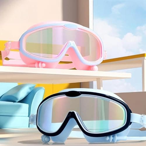 ISABELLA MOON Baby Kids Swimming Goggle, Splashyeyes Goggles, Anti-Fog UV No Leak Swim Goggle, Wide View vision Swimming Goggles, HD Swim Mask for Kids 3-12 Protection Lenses for Pool Bea(Set04) — view 5