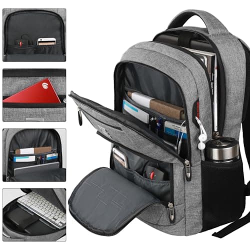 KASIBON Laptop Backpack for Men, Anti-Theft Travel Backpack Business — view 2