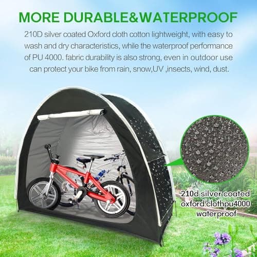 Portable Outdoor Bike Storage Tent Heavy Duty Bicycle Cover — view 5