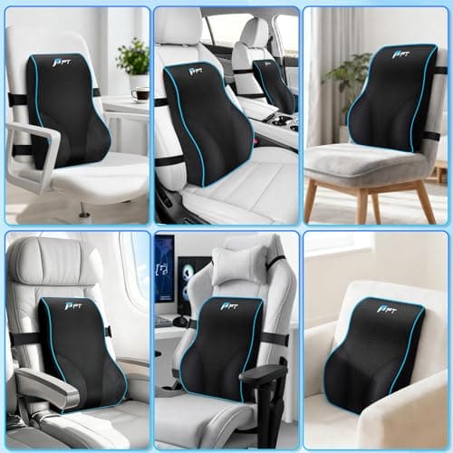 POOTACK Lumbar Support Cushion, Memory Foam Back Support Cushion — view 6