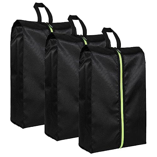 Eopres Shoe Bags for Travel - Set of 3 Pack Large Capacity Oxford Fabric Shoe Bags, Multi-Functional Dust-Proof and Waterproof Men & Women Travel Shoe Bag, Black, XX-Large, A